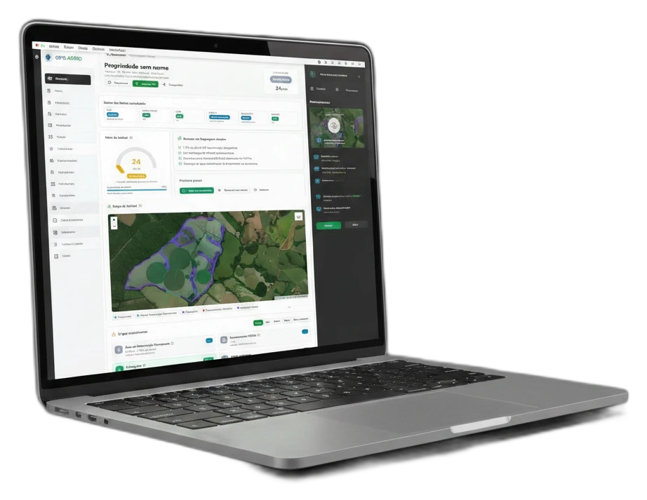 Dashboard GPSiAGRO em notebook
